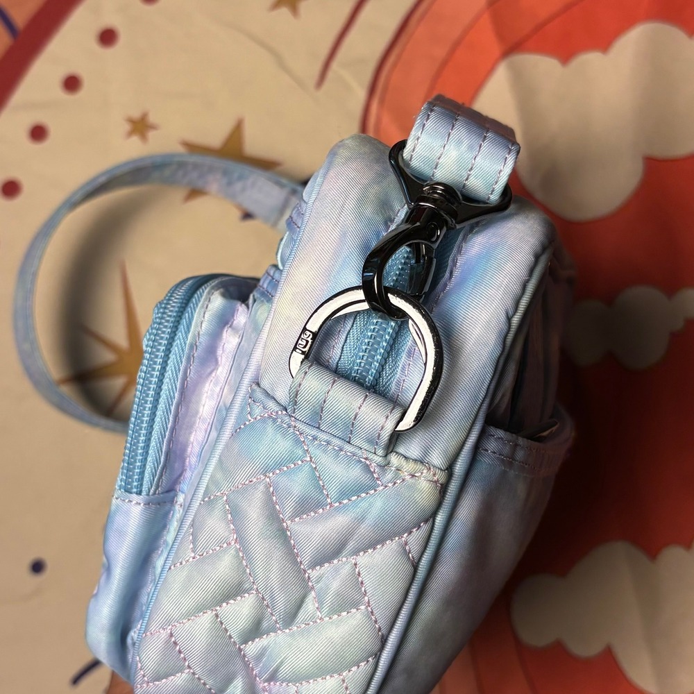 Lug Carousel Crossbody Bag Pastel Mystic Seaglass RFID Quilted Shoulder Bag Blue - Picture 2 of 16